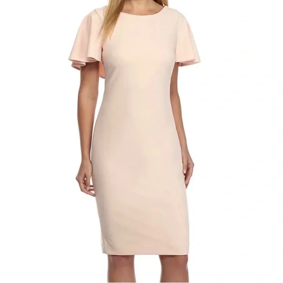 Calvin Klein Dresses Calvin Klein Flutter Sheath Dress Cd8c33d Poshmark
